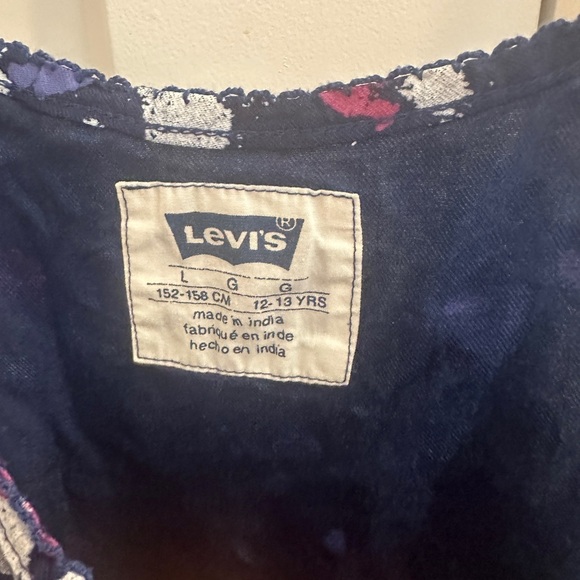 Levi’s Girls Blue Hearts Tank Top Size Large 12-13 Years - Picture 4 of 11